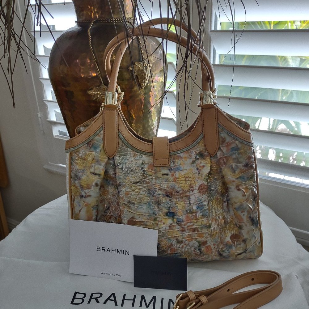 Brahmin Allendale Collection /Celia Shoulder Bag Poppy Seed - Picture 5 of 5